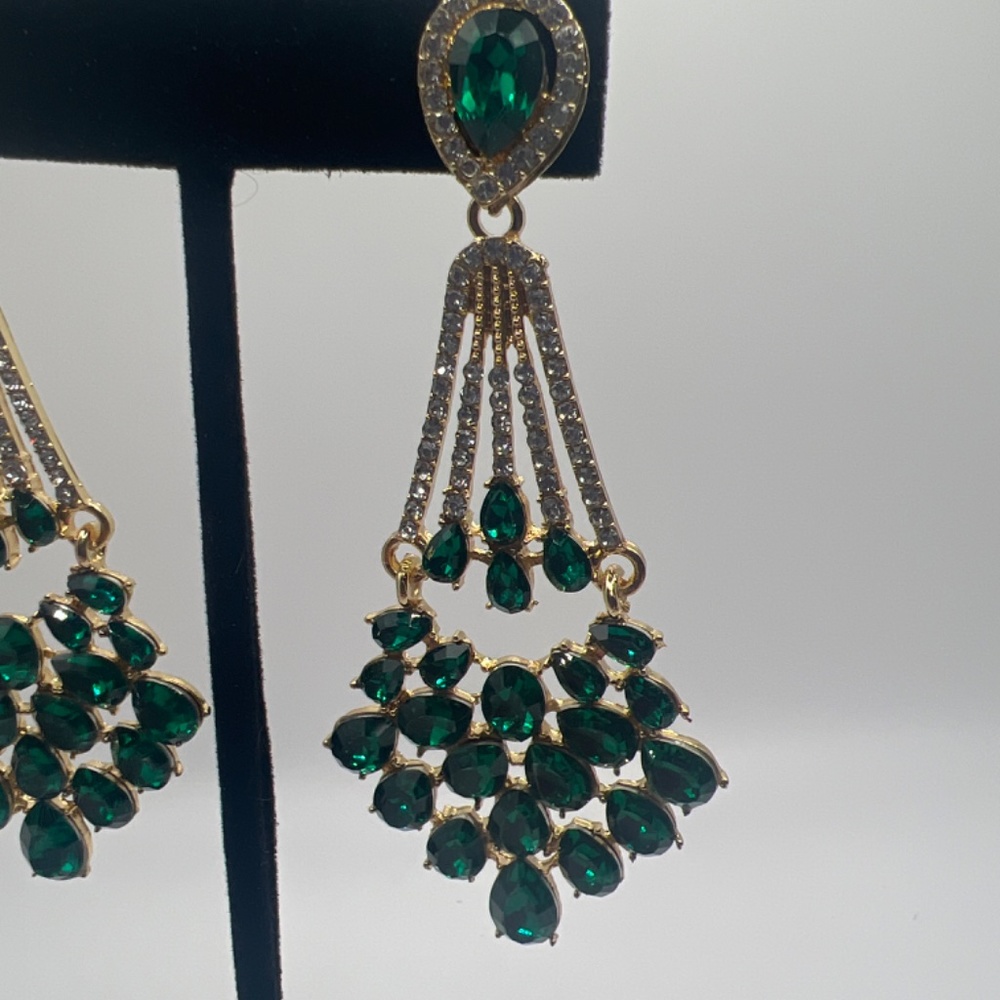 Gem Statement Earrings - image 4